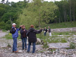 Councillor Ainslie on a Ravine walk in Morningside Park with Curran Hall Community Association